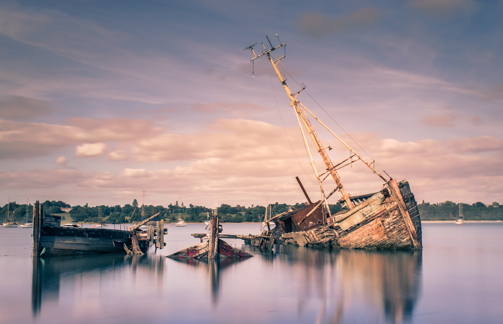 Pin Mill boat wrecks by Mark Rowley